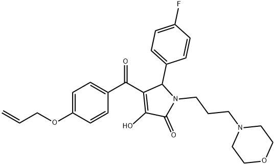 4-[4-(allyloxy)benzoyl]-5-(4-fluorophenyl)-3-hydroxy-1-[3-(4-morpholinyl)propyl]-1,5-dihydro-2H-pyrrol-2-one Structure