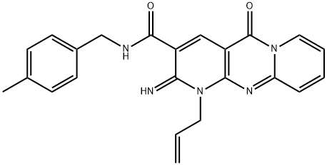 1-allyl-2-imino-N-(4-methylbenzyl)-5-oxo-1,5-dihydro-2H-dipyrido[1,2-a:2,3-d]pyrimidine-3-carboxamide Struktur