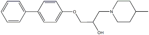 1-([1,1'-biphenyl]-4-yloxy)-3-(4-methyl-1-piperidinyl)-2-propanol,61485-61-8,结构式
