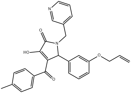 5-[3-(allyloxy)phenyl]-3-hydroxy-4-(4-methylbenzoyl)-1-(3-pyridinylmethyl)-1,5-dihydro-2H-pyrrol-2-one Structure