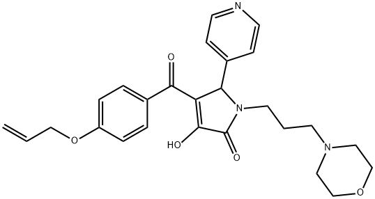 4-[4-(allyloxy)benzoyl]-3-hydroxy-1-[3-(4-morpholinyl)propyl]-5-(4-pyridinyl)-1,5-dihydro-2H-pyrrol-2-one Structure