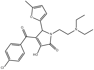 4-(4-chlorobenzoyl)-1-[2-(diethylamino)ethyl]-3-hydroxy-5-(5-methyl-2-furyl)-1,5-dihydro-2H-pyrrol-2-one Structure