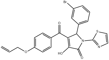 4-[4-(allyloxy)benzoyl]-5-(3-bromophenyl)-3-hydroxy-1-(1,3-thiazol-2-yl)-1,5-dihydro-2H-pyrrol-2-one Structure