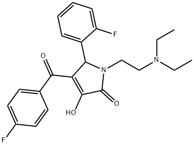 1-[2-(diethylamino)ethyl]-4-(4-fluorobenzoyl)-5-(2-fluorophenyl)-3-hydroxy-1,5-dihydro-2H-pyrrol-2-one,615277-23-1,结构式