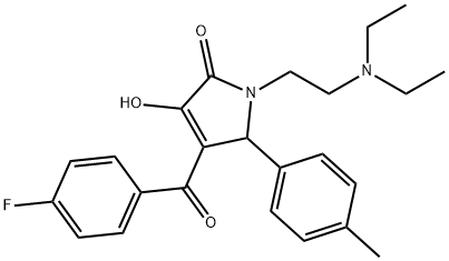 1-[2-(diethylamino)ethyl]-4-(4-fluorobenzoyl)-3-hydroxy-5-(4-methylphenyl)-1,5-dihydro-2H-pyrrol-2-one,615277-29-7,结构式