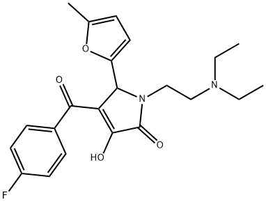 1-[2-(diethylamino)ethyl]-4-(4-fluorobenzoyl)-3-hydroxy-5-(5-methyl-2-furyl)-1,5-dihydro-2H-pyrrol-2-one 结构式