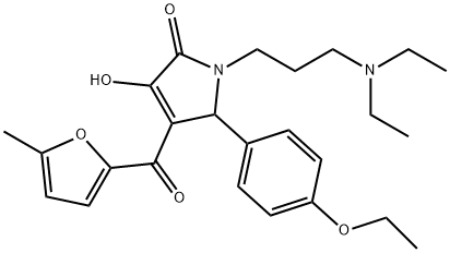 1-[3-(diethylamino)propyl]-5-(4-ethoxyphenyl)-3-hydroxy-4-(5-methyl-2-furoyl)-1,5-dihydro-2H-pyrrol-2-one 结构式