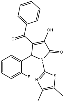 4-benzoyl-1-(4,5-dimethyl-1,3-thiazol-2-yl)-5-(2-fluorophenyl)-3-hydroxy-1,5-dihydro-2H-pyrrol-2-one Structure