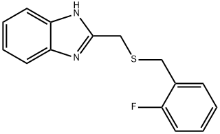 2-{[(2-fluorobenzyl)sulfanyl]methyl}-1H-benzimidazole 化学構造式