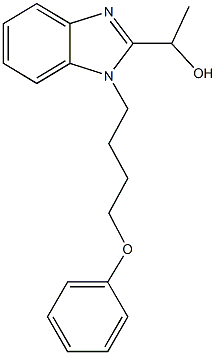 1-[1-(4-phenoxybutyl)-1H-benzimidazol-2-yl]ethanol Struktur