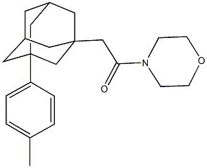 4-{[3-(4-methylphenyl)-1-adamantyl]acetyl}morpholine Struktur