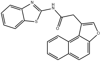 N-(1,3-benzothiazol-2-yl)-2-naphtho[2,1-b]furan-1-ylacetamide Structure