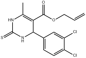 allyl 4-(3,4-dichlorophenyl)-6-methyl-2-thioxo-1,2,3,4-tetrahydro-5-pyrimidinecarboxylate 化学構造式