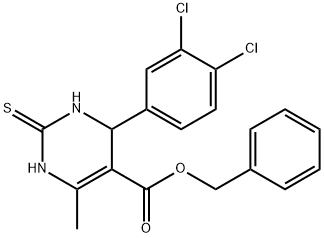benzyl 4-(3,4-dichlorophenyl)-6-methyl-2-thioxo-1,2,3,4-tetrahydropyrimidine-5-carboxylate Struktur