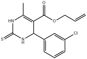 allyl 4-(3-chlorophenyl)-6-methyl-2-thioxo-1,2,3,4-tetrahydropyrimidine-5-carboxylate,616213-21-9,结构式