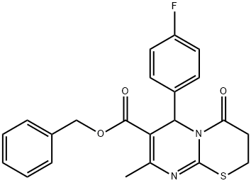 benzyl 6-(4-fluorophenyl)-8-methyl-4-oxo-3,4-dihydro-2H,6H-pyrimido[2,1-b][1,3]thiazine-7-carboxylate,616213-77-5,结构式