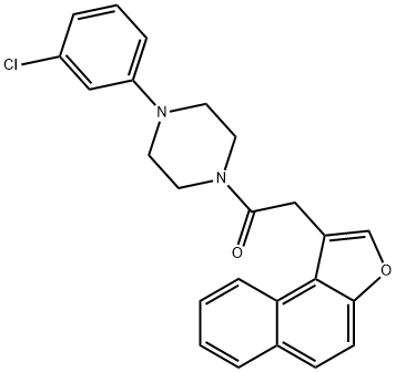 1-(3-chlorophenyl)-4-(naphtho[2,1-b]furan-1-ylacetyl)piperazine,616215-04-4,结构式