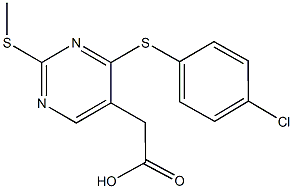 61727-26-2 [4-[(4-chlorophenyl)sulfanyl]-2-(methylsulfanyl)-5-pyrimidinyl]acetic acid