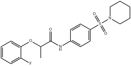 2-(2-fluorophenoxy)-N-[4-(1-piperidinylsulfonyl)phenyl]propanamide Structure