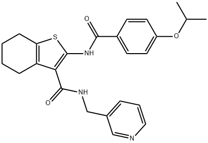 2-[(4-isopropoxybenzoyl)amino]-N-(3-pyridinylmethyl)-4,5,6,7-tetrahydro-1-benzothiophene-3-carboxamide|