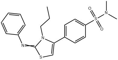 N,N-dimethyl-4-[2-(phenylimino)-3-propyl-2,3-dihydro-1,3-thiazol-4-yl]benzenesulfonamide Structure