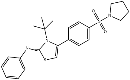 618062-27-4 N-(3-tert-butyl-4-[4-(1-pyrrolidinylsulfonyl)phenyl]-1,3-thiazol-2(3H)-ylidene)-N-phenylamine