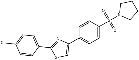 618063-04-0 2-(4-chlorophenyl)-4-[4-(1-pyrrolidinylsulfonyl)phenyl]-1,3-thiazole