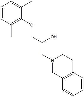 1-(3,4-dihydro-2(1H)-isoquinolinyl)-3-(2,6-dimethylphenoxy)-2-propanol Struktur
