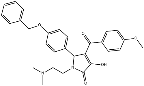 5-[4-(benzyloxy)phenyl]-1-[2-(dimethylamino)ethyl]-3-hydroxy-4-(4-methoxybenzoyl)-1,5-dihydro-2H-pyrrol-2-one Structure