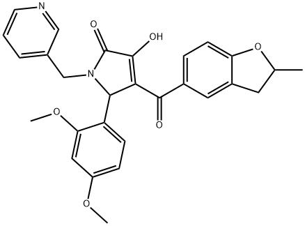 618361-15-2 5-(2,4-dimethoxyphenyl)-3-hydroxy-4-[(2-methyl-2,3-dihydro-1-benzofuran-5-yl)carbonyl]-1-(3-pyridinylmethyl)-1,5-dihydro-2H-pyrrol-2-one