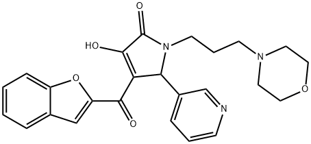 4-(1-benzofuran-2-ylcarbonyl)-3-hydroxy-1-[3-(4-morpholinyl)propyl]-5-(3-pyridinyl)-1,5-dihydro-2H-pyrrol-2-one,618365-60-9,结构式