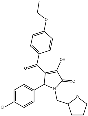 5-(4-chlorophenyl)-4-(4-ethoxybenzoyl)-3-hydroxy-1-(tetrahydro-2-furanylmethyl)-1,5-dihydro-2H-pyrrol-2-one Structure