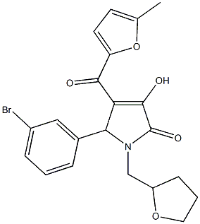 5-(3-bromophenyl)-3-hydroxy-4-(5-methyl-2-furoyl)-1-(tetrahydro-2-furanylmethyl)-1,5-dihydro-2H-pyrrol-2-one|