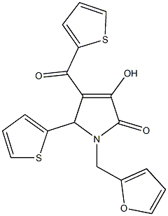 1-(2-furylmethyl)-3-hydroxy-5-(2-thienyl)-4-(2-thienylcarbonyl)-1,5-dihydro-2H-pyrrol-2-one|