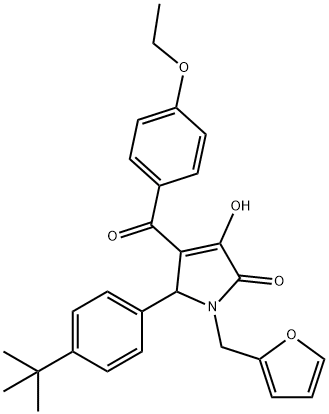 5-(4-tert-butylphenyl)-4-(4-ethoxybenzoyl)-1-(2-furylmethyl)-3-hydroxy-1,5-dihydro-2H-pyrrol-2-one Structure