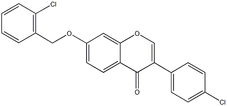 7-[(2-chlorobenzyl)oxy]-3-(4-chlorophenyl)-4H-chromen-4-one Structure