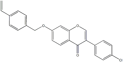 3-(4-chlorophenyl)-7-[(4-vinylbenzyl)oxy]-4H-chromen-4-one Structure