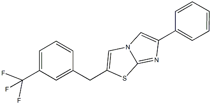 6-phenyl-2-[3-(trifluoromethyl)benzyl]imidazo[2,1-b][1,3]thiazole,618391-34-7,结构式