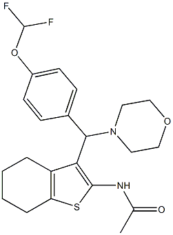 N-{3-[[4-(difluoromethoxy)phenyl](4-morpholinyl)methyl]-4,5,6,7-tetrahydro-1-benzothien-2-yl}acetamide Structure