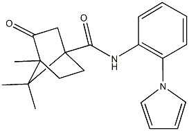 4,7,7-trimethyl-3-oxo-N-[2-(1H-pyrrol-1-yl)phenyl]bicyclo[2.2.1]heptane-1-carboxamide Structure