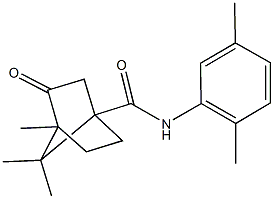 N-(2,5-dimethylphenyl)-4,7,7-trimethyl-3-oxobicyclo[2.2.1]heptane-1-carboxamide Structure