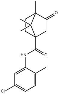 N-(5-chloro-2-methylphenyl)-4,7,7-trimethyl-3-oxobicyclo[2.2.1]heptane-1-carboxamide 化学構造式