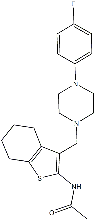 N-(3-{[4-(4-fluorophenyl)-1-piperazinyl]methyl}-4,5,6,7-tetrahydro-1-benzothien-2-yl)acetamide|