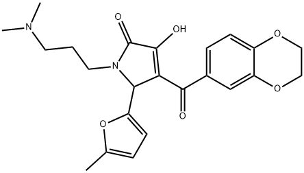4-(2,3-dihydro-1,4-benzodioxin-6-ylcarbonyl)-1-[3-(dimethylamino)propyl]-3-hydroxy-5-(5-methyl-2-furyl)-1,5-dihydro-2H-pyrrol-2-one|