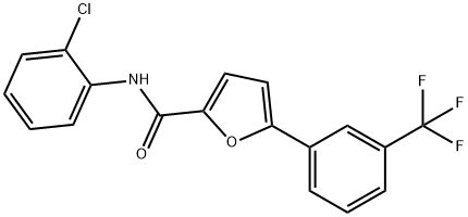 N-(2-chlorophenyl)-5-[3-(trifluoromethyl)phenyl]-2-furamide Struktur