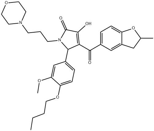 618418-64-7 5-(4-butoxy-3-methoxyphenyl)-3-hydroxy-4-[(2-methyl-2,3-dihydro-1-benzofuran-5-yl)carbonyl]-1-[3-(4-morpholinyl)propyl]-1,5-dihydro-2H-pyrrol-2-one
