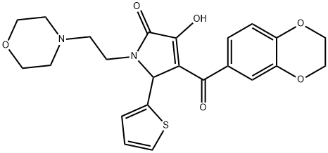 618420-06-7 4-(2,3-dihydro-1,4-benzodioxin-6-ylcarbonyl)-3-hydroxy-1-[2-(4-morpholinyl)ethyl]-5-(2-thienyl)-1,5-dihydro-2H-pyrrol-2-one