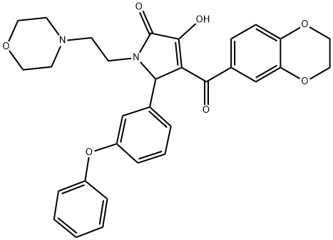 4-(2,3-dihydro-1,4-benzodioxin-6-ylcarbonyl)-3-hydroxy-1-[2-(4-morpholinyl)ethyl]-5-(3-phenoxyphenyl)-1,5-dihydro-2H-pyrrol-2-one|