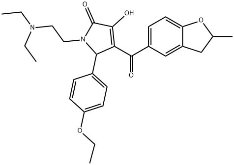 1-[2-(diethylamino)ethyl]-5-(4-ethoxyphenyl)-3-hydroxy-4-[(2-methyl-2,3-dihydro-1-benzofuran-5-yl)carbonyl]-1,5-dihydro-2H-pyrrol-2-one|