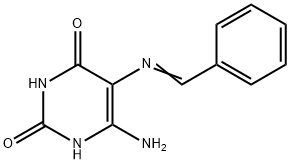 6-amino-5-(benzylideneamino)pyrimidine-2,4-diol,61885-37-8,结构式